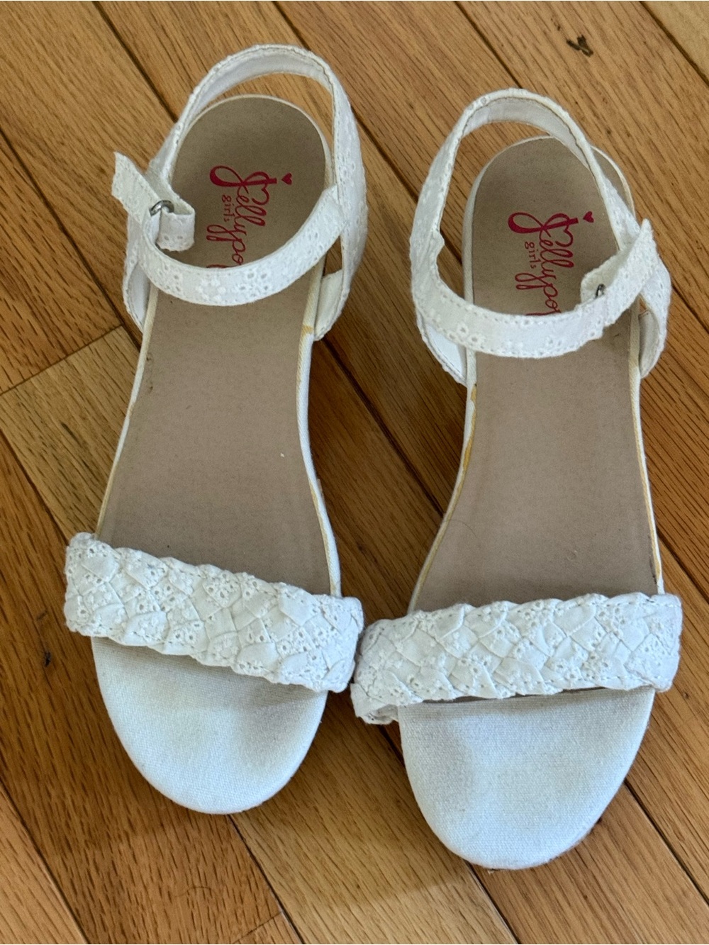 Jellypop White Girls' Dress Sandals